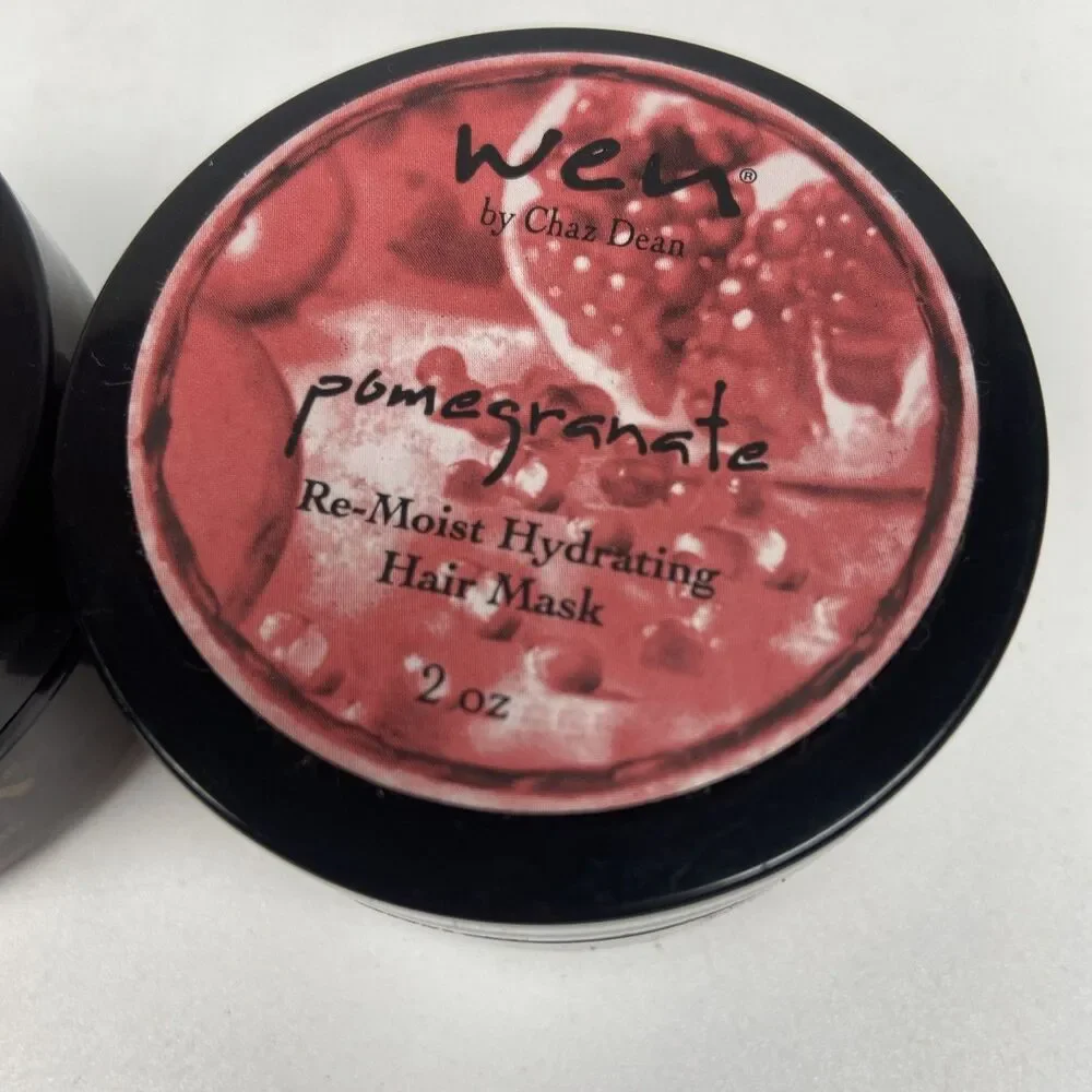 Wen Chaz Re-Moist Hydrating Hair Mask 2 Oz Travel Size Pomegranate - 2 Jars